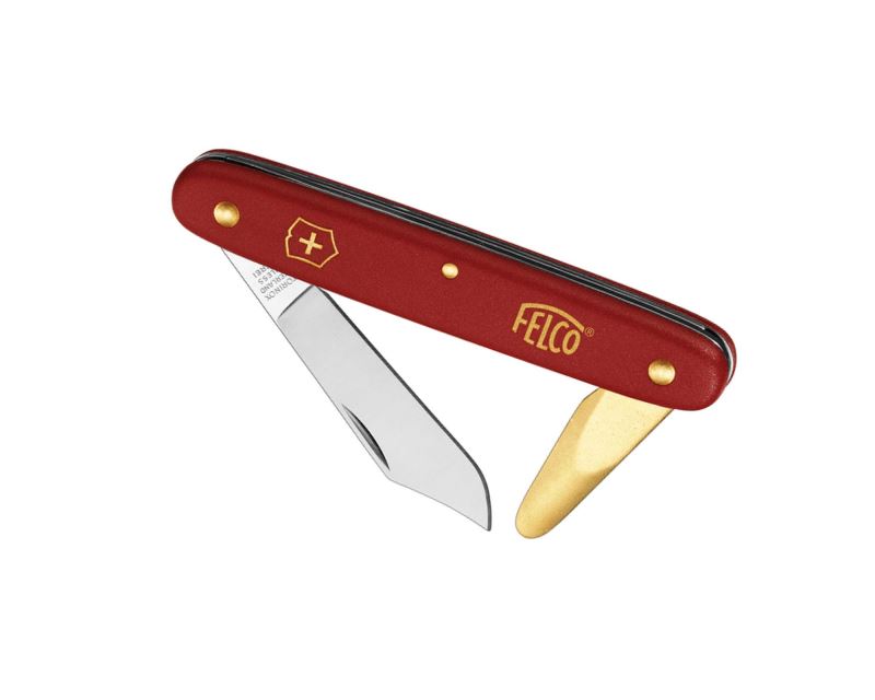 Bark Lifter and Grafting Knife, FELCO red handle (F39110)