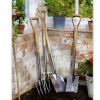 Digging Fork and Spade are longer and broader than the Border pair which are shorter and narrower