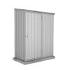 ABSCO Single Door Shed 152cm wide x 78cm deep and 195cm tall in Zincalume©