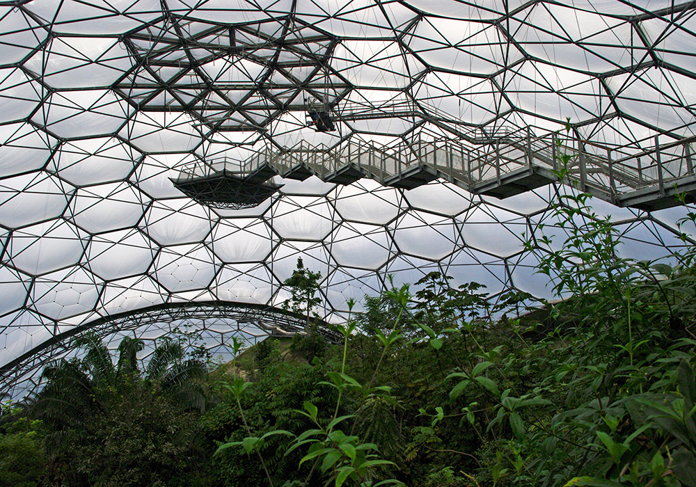 Viewing Platform 100m above ground in the Tropical Biome - Eden Project