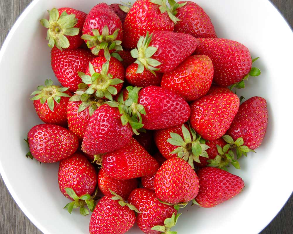 Strawberries, at their best they need no additions like sugar or cream