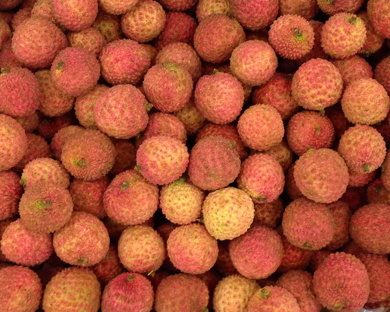 Lychees in the market