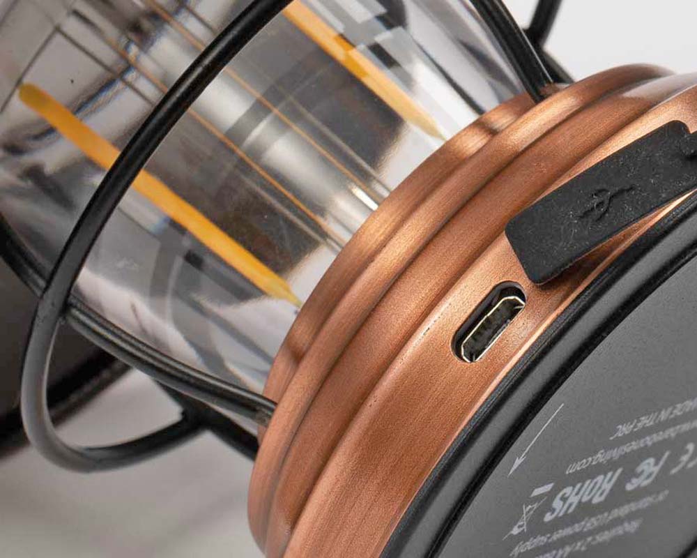 Charging Port - Edison Mini Lantern - Copper - Barebones