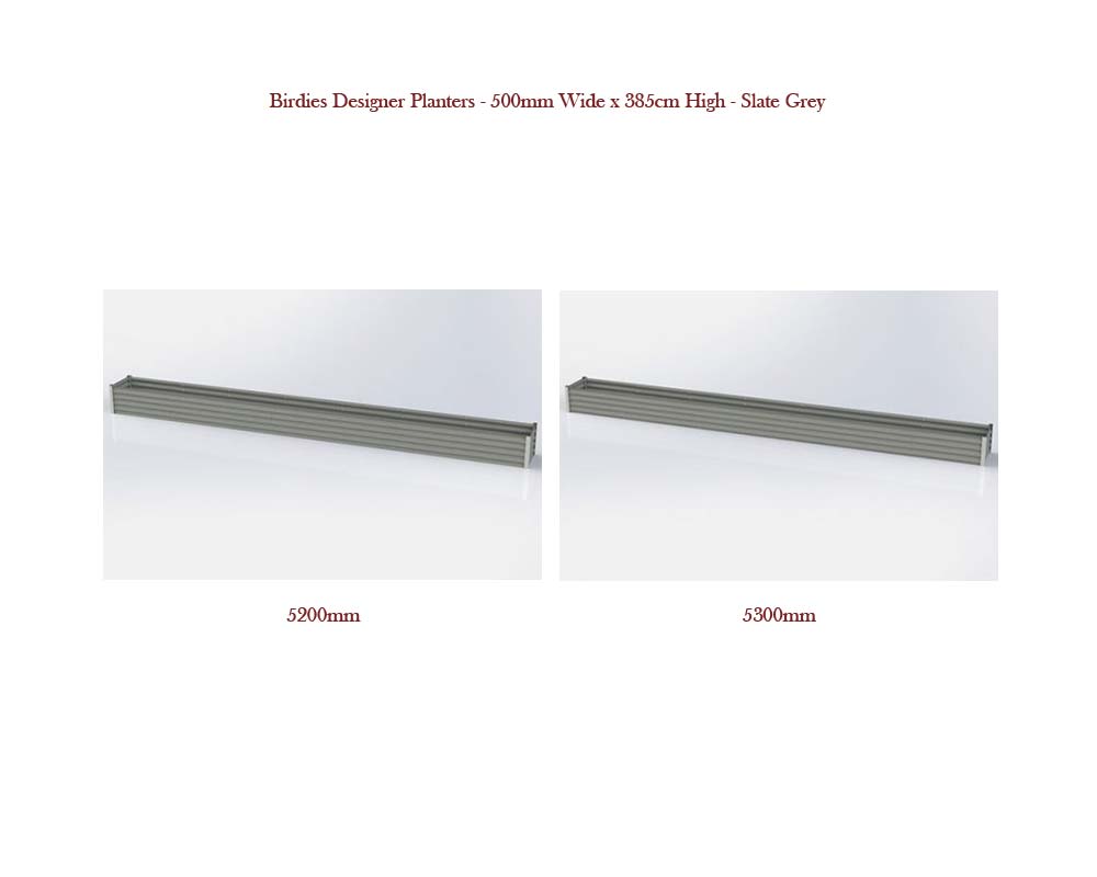 Birdies Designer Planter - 500mm Wide x 385 High - Slate Grey