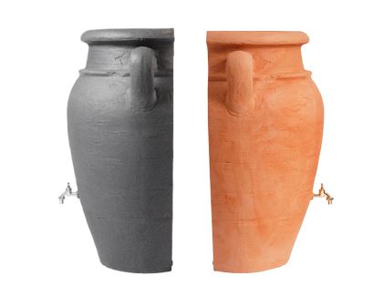 Antique Amphora 260l Wall tanks available in 2 colours, Terracotta and Dark Granite