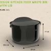 Dimensions - Compost Caddy Skaza Organko 3.3L - 2 Pack - Kitchen Compost Bin