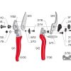 Diagram of Felco 9 secateur showing the part in question here - being the spare blade for the Felco 9 and Felco 10 (which is the same part)