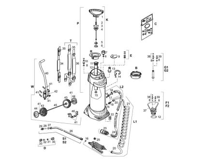 Inox exploded diagram of parts
