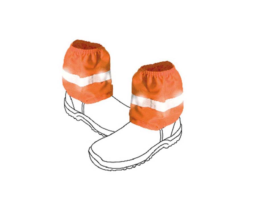 Reflective strip on orange - vital for tradesmen and workers in public places and low light
