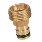 Brass 12mm click-on three quarter inch BSP spray adaptor NETA