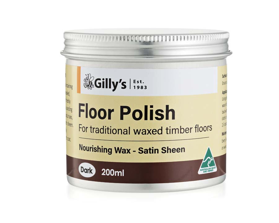 Floor Polish, Tinted Wax for Dark Wood - Gilly Stephenson