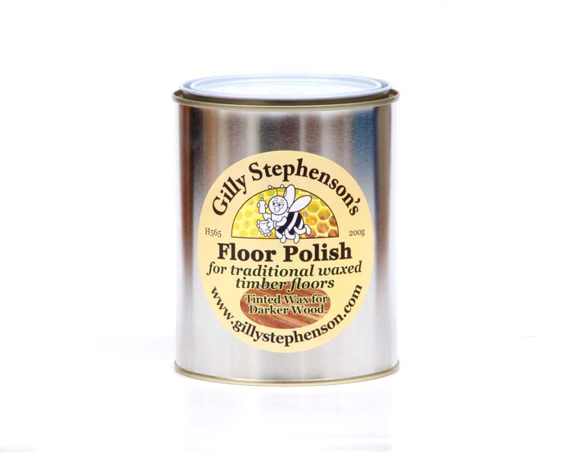 Gilly Stephenson's Floor Polish, Tinted Wax for Dark Wood - one litre can