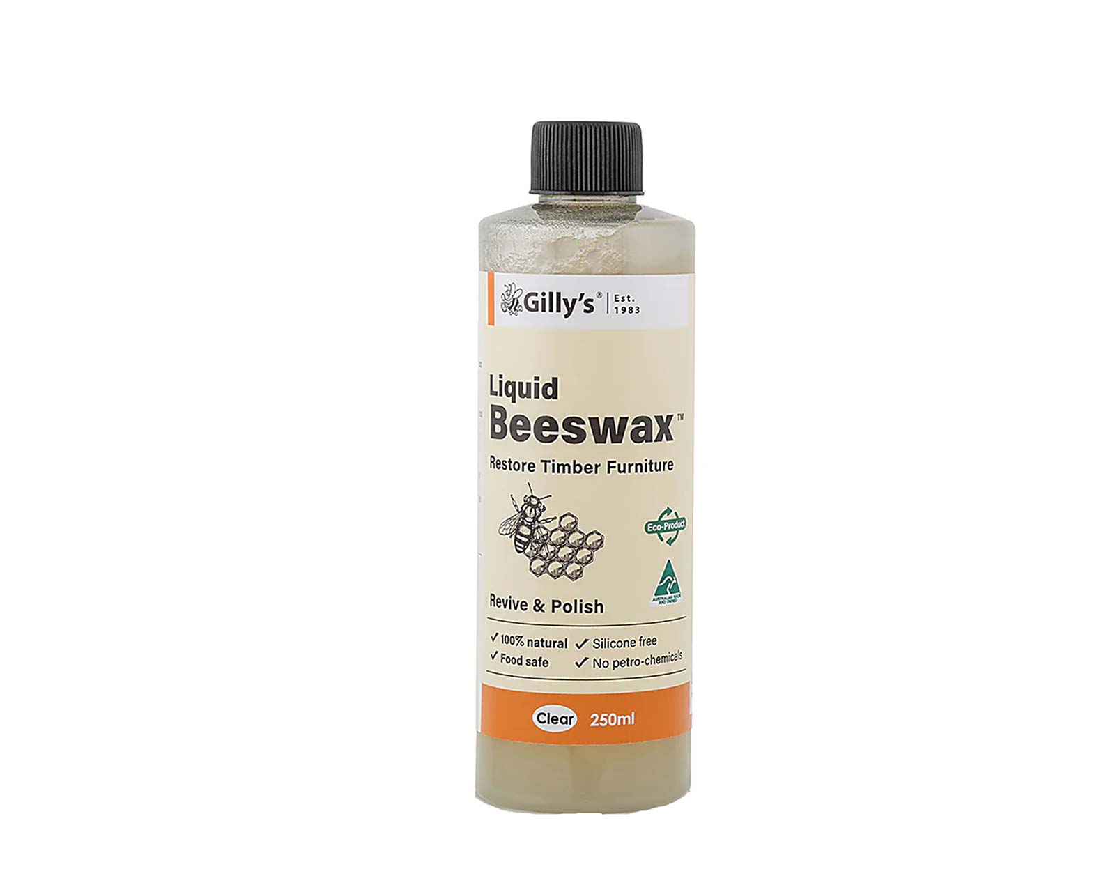 Liquid Beeswax Furniture Polish - 250ml Bottle - Gilly's ®