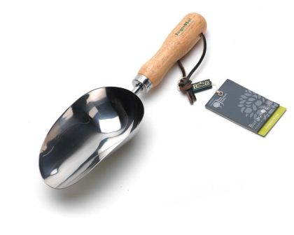 Stainless steel Compost Scoop - part of the Classic Hand Tool range from Burgon & Ball