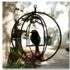 Suspended art - bird in a circular cage