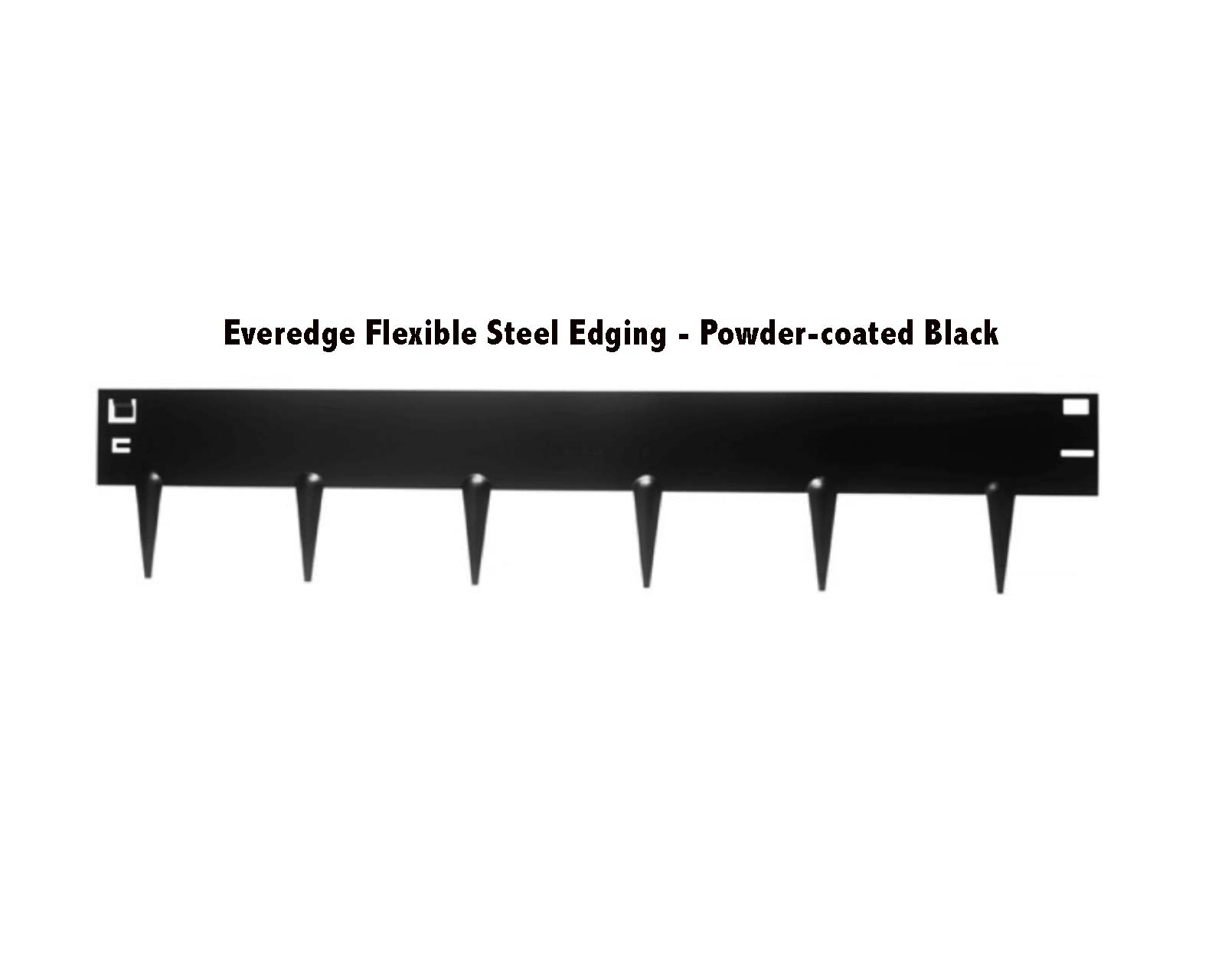 Everedge Flexible Steel Powder-coated edging in Black