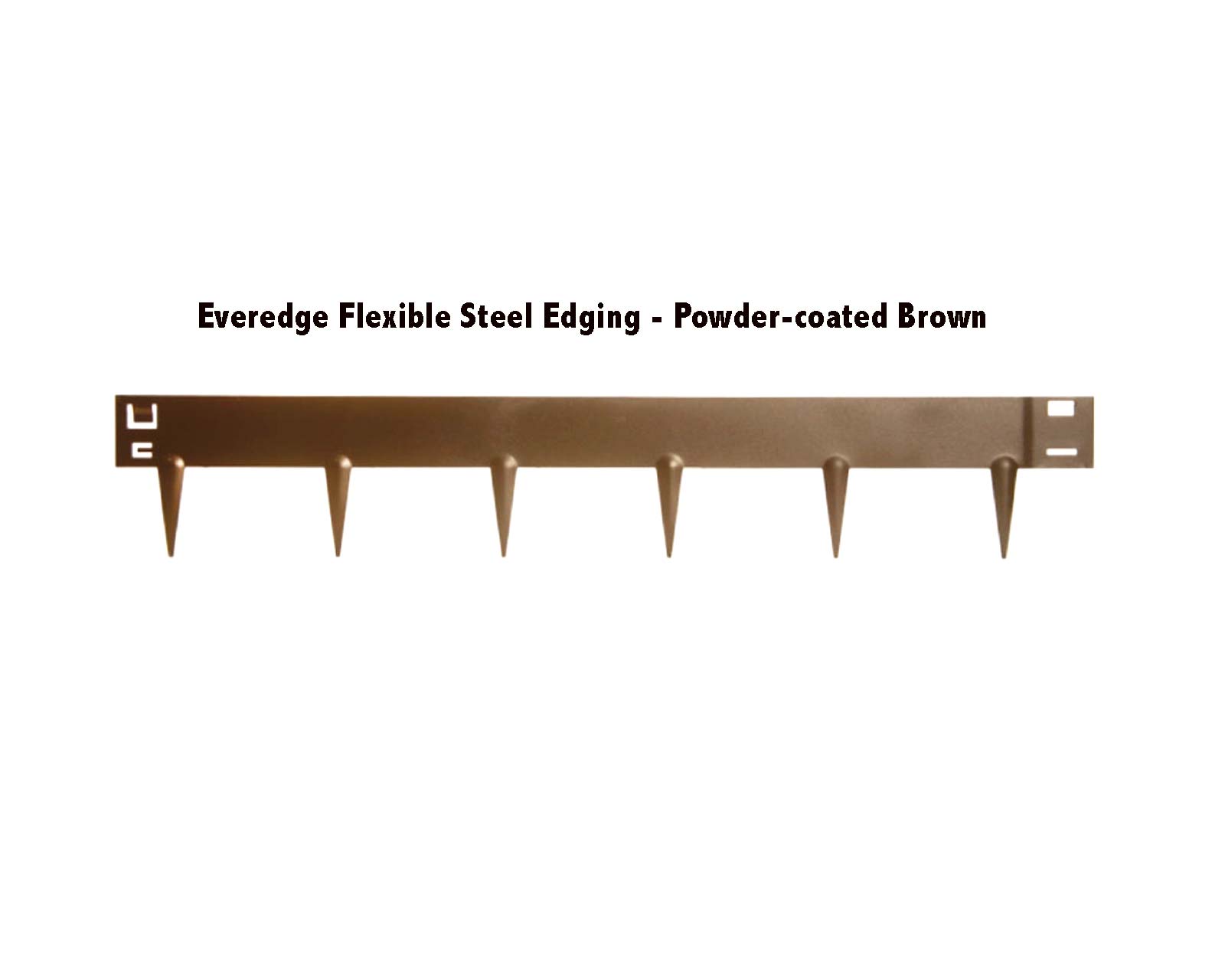 Everedge Flexible Steel Powder-coated edging in Brown
