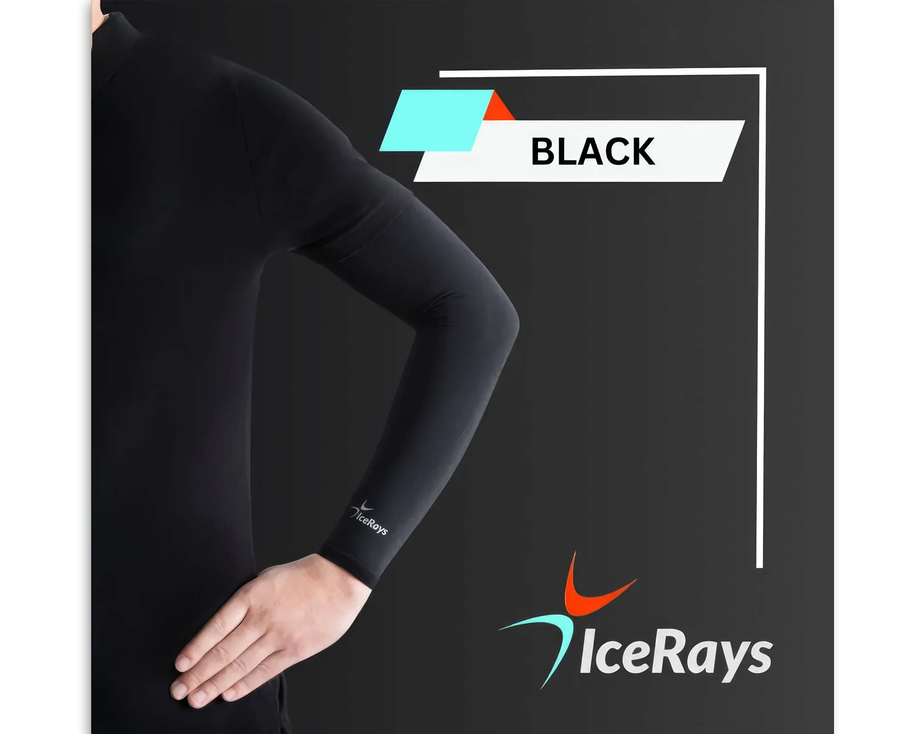 IceRays 50+ protective sleeves - black