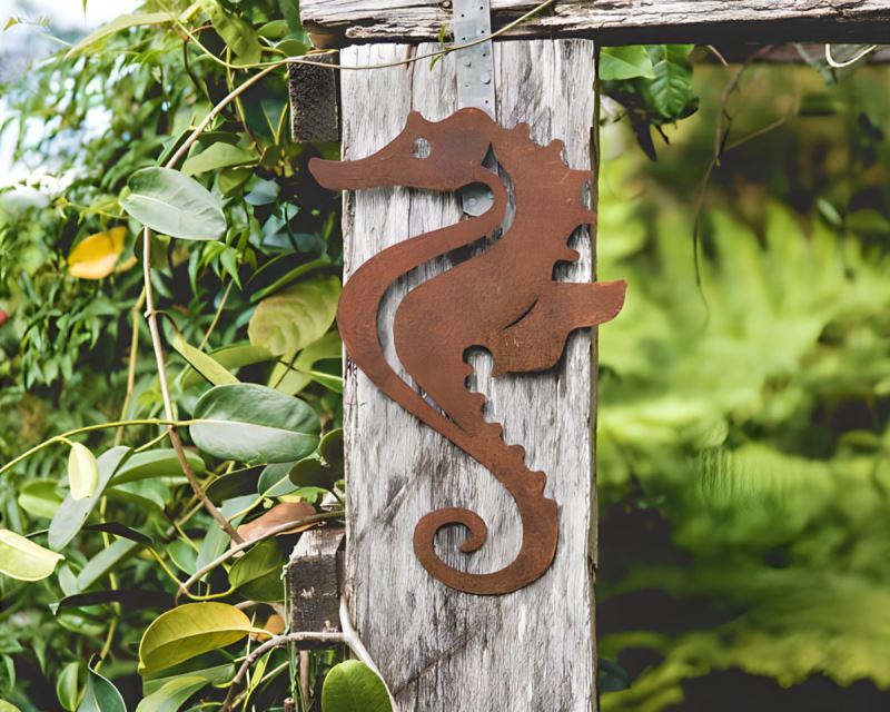 Seahorse - decorative wall art for the garden