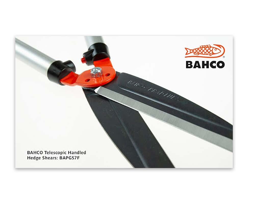 Telescopic hedge shear by Bahco