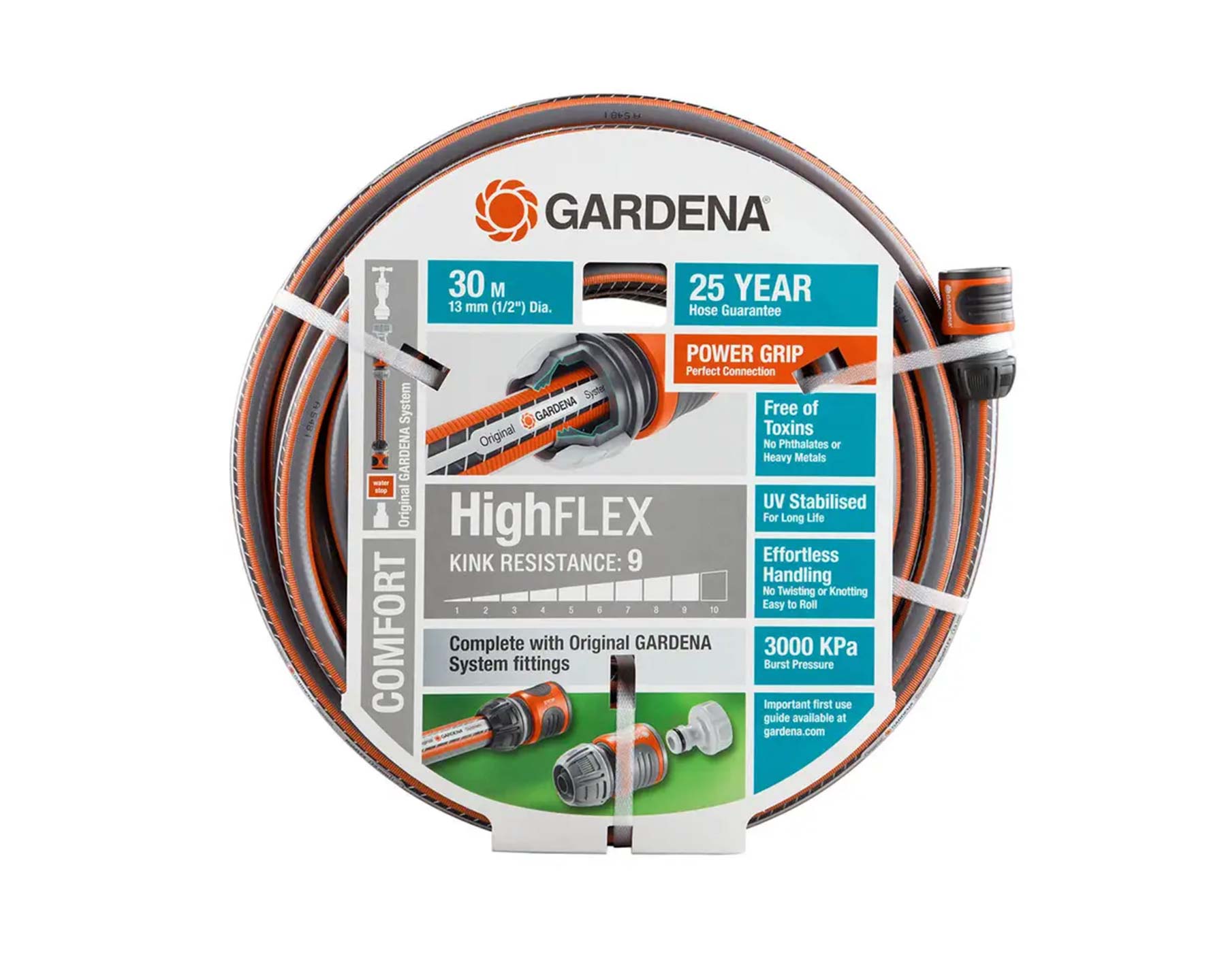 Gardena HighFlex Hose 30m with fittings