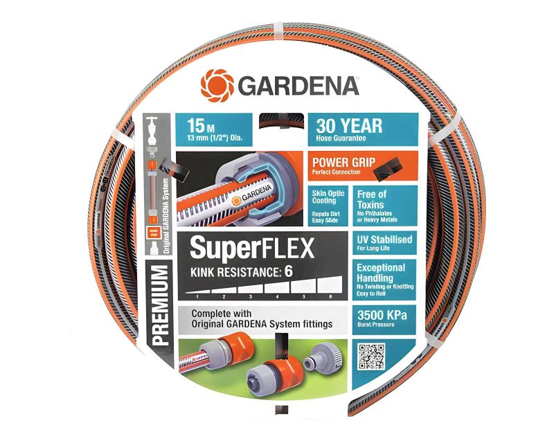 Gardena SuperFlex Premium fitted hose 15m