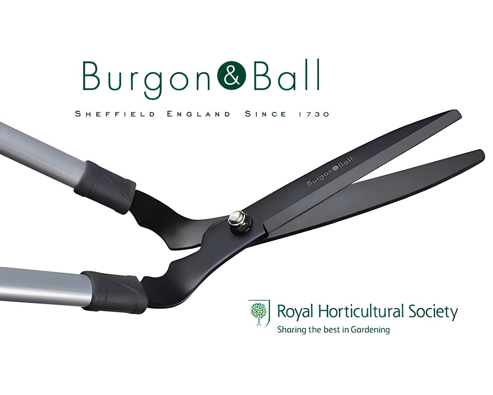 Long Handled Lawn Shears by Burgon and Ball of UK.
