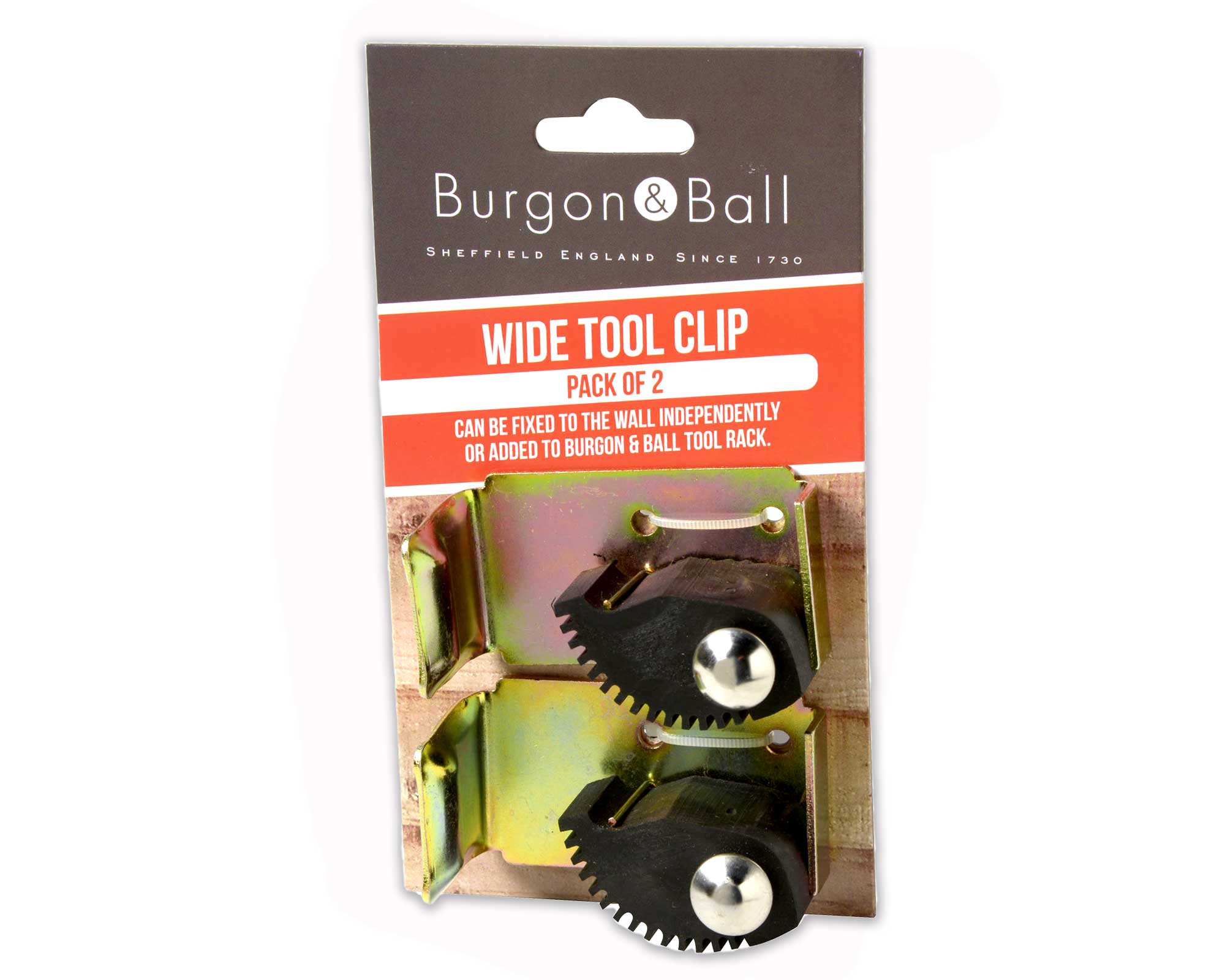Additional wide Clips for the Burgon and Ball Universal Tool Rack