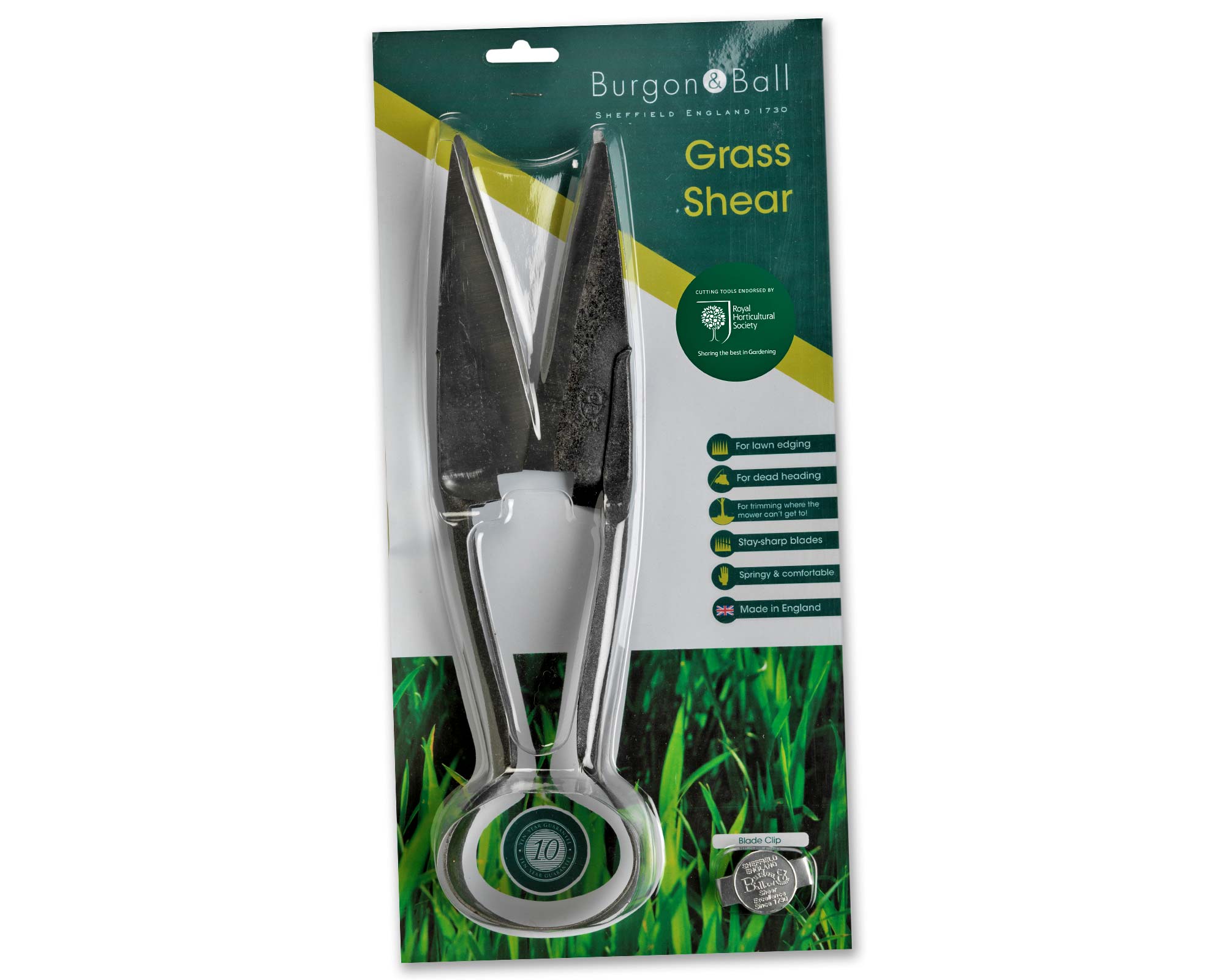 packaging for Burgon and Ball Grass Shears RHS endorsed