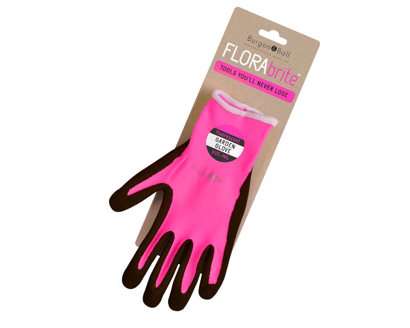 Florabrite garden gloves in pink by Burgon & Ball