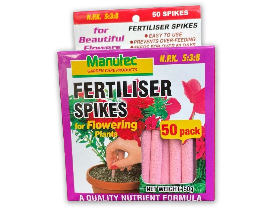 Fertiliser Spikes for Flowering Plants - Manutec