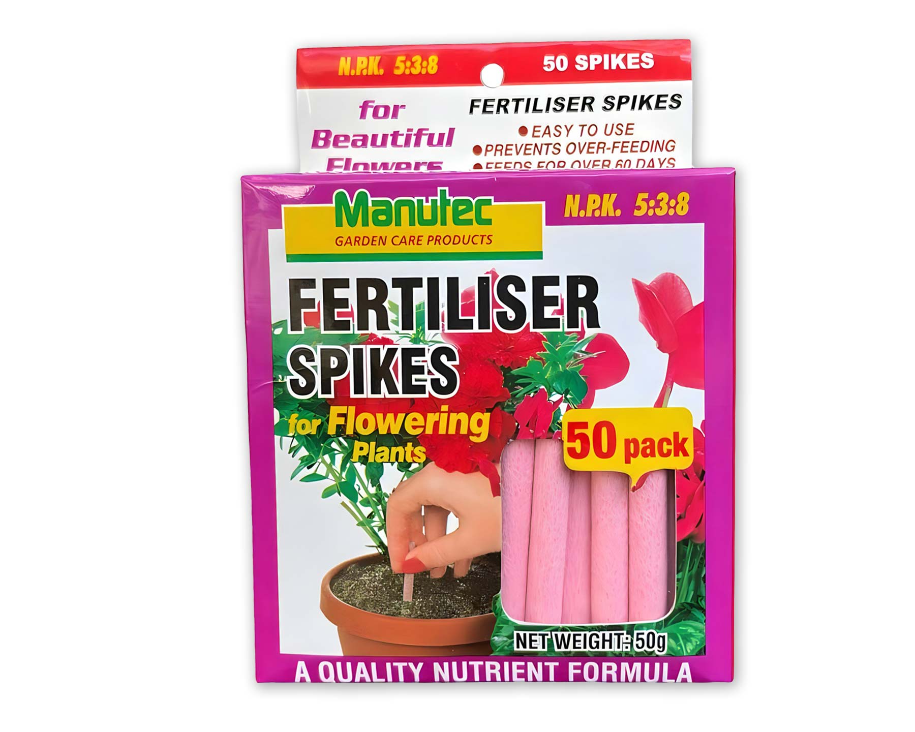 Fertiliser Spikes for Flowering Plants - Manutec