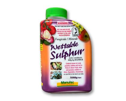 Wettable Sulphur - Manutec new 500g pack