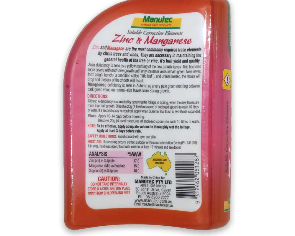 Citrus and Vine Spray - Zinc and Manganese - Manutec