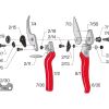 Exploded parts diagram for Felco 8 secateurs