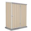 ABSCO Single Door Shed 152cm wide x 78cm deep and 195cm tall in Cream