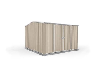 Eco-Nomy Shed with Double Doors Kit - 3mx 3m x 2.06m - Now only available in Zinc, Cream and Grey