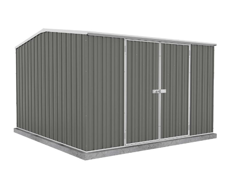 ABSCO Eco-Nomy Shed with Double Doors Kit - 3mx 3m x 2.06m - Woodland Grey