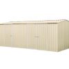 Eco-Nomy 3 Door Workshop Shed Kit - 5.22 x 2.26 x 2.06 colour Classic Cream