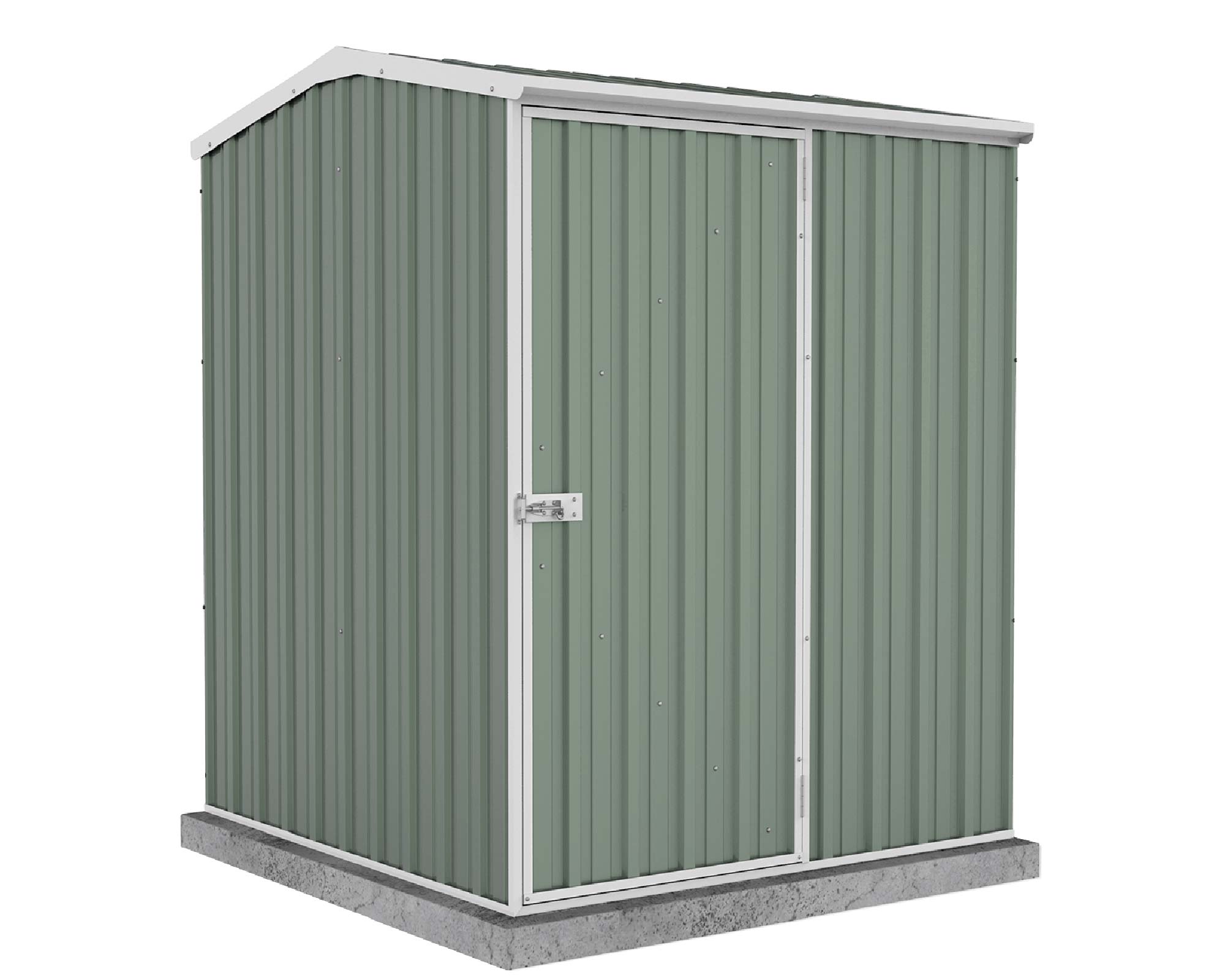 Premier Single Door Garden Shed - 1.52 x 1.52 x 2.08m ABSCO in Pale Eucalypt