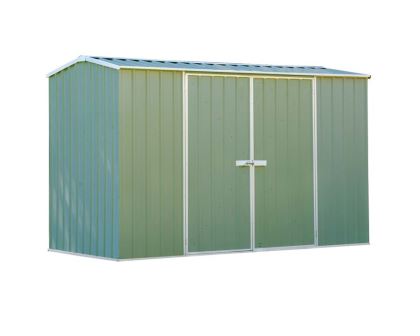 Premier Garden Shed with Double Doors Kit 3m x 1.52m x 1.95m in Pale Eucalypt