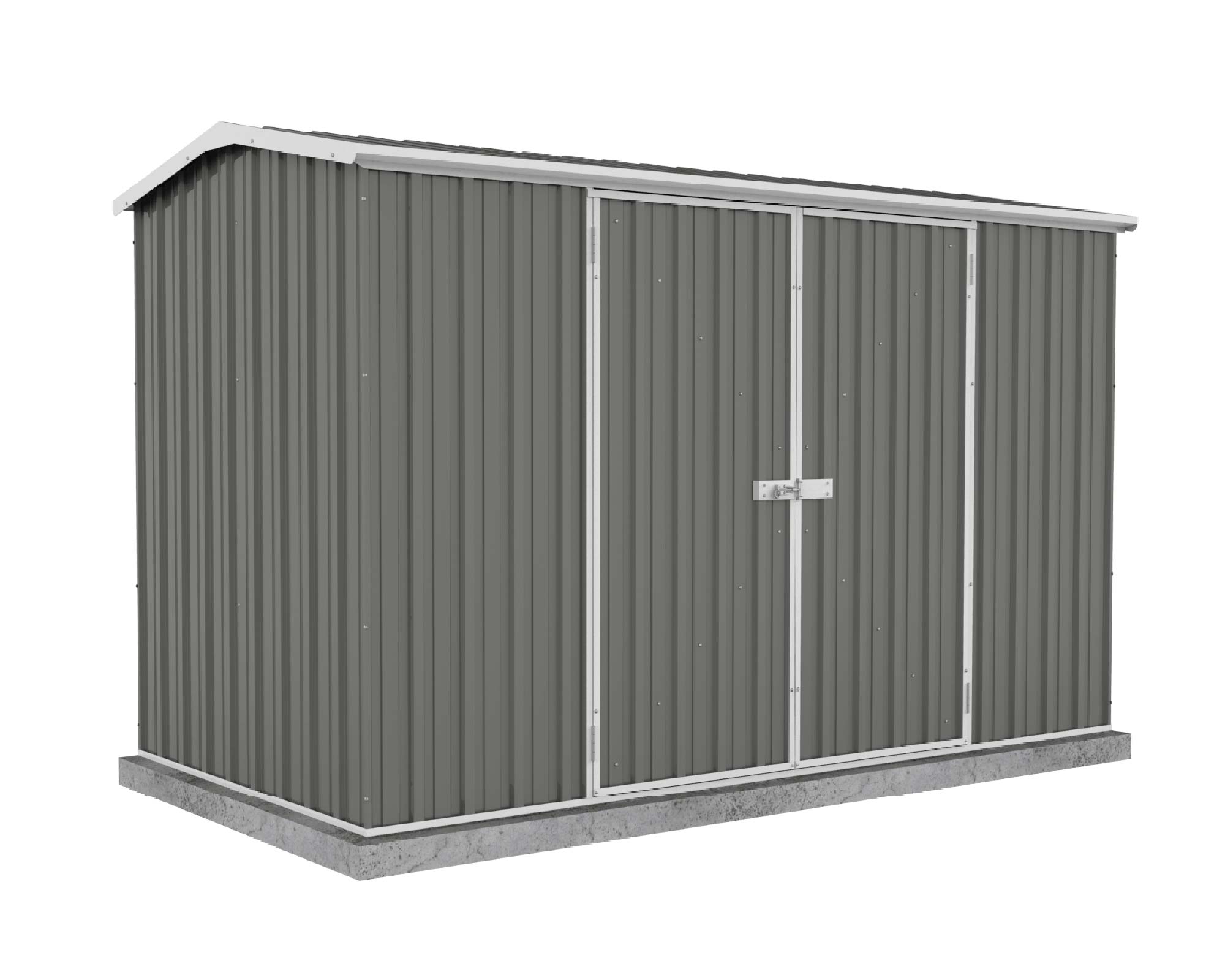 Premier Garden Shed with Double Doors Kit 3m x 1.52m x 1.95m ABSCO - Woodland Grey