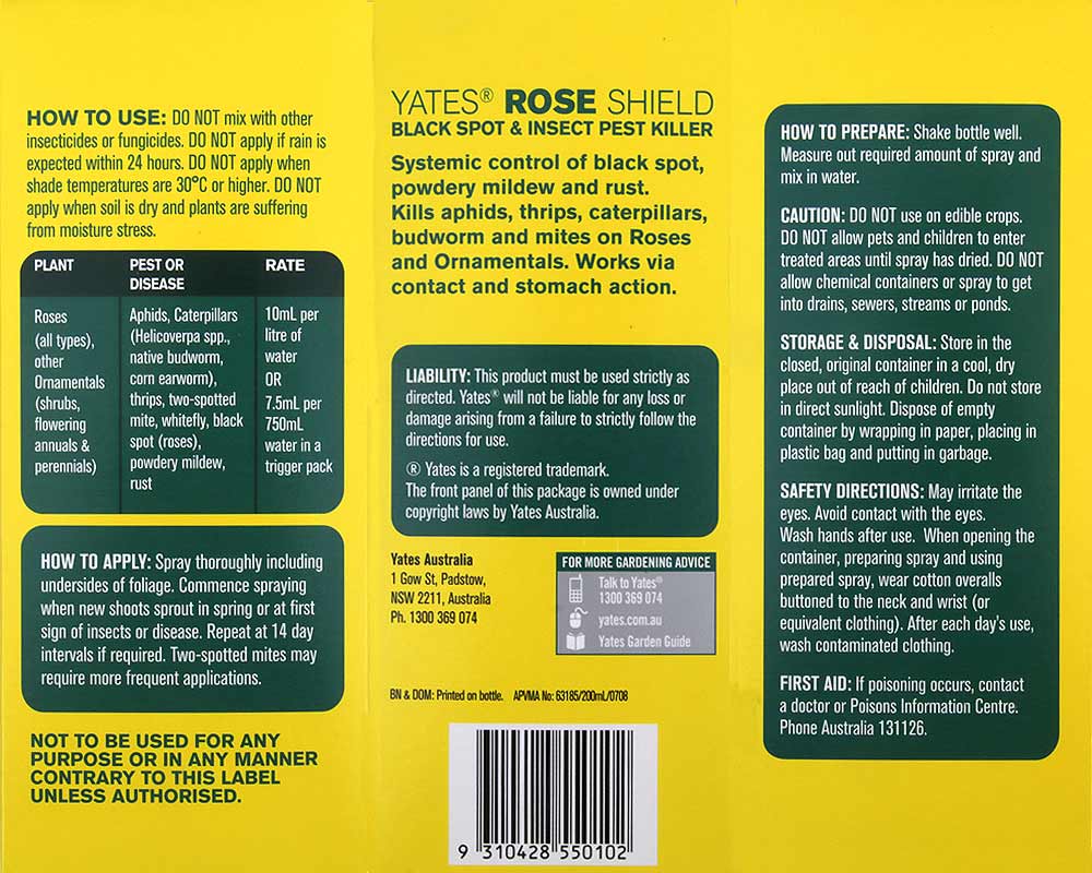 Yates Rose Shield Info Panel