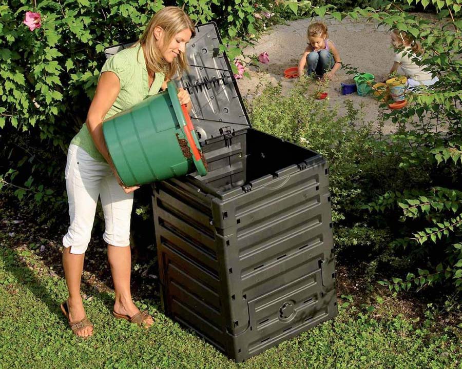Garden Composter for Eco Waste Skylantern Garden Compost Bin 300 L Green Garden Compost Bin 