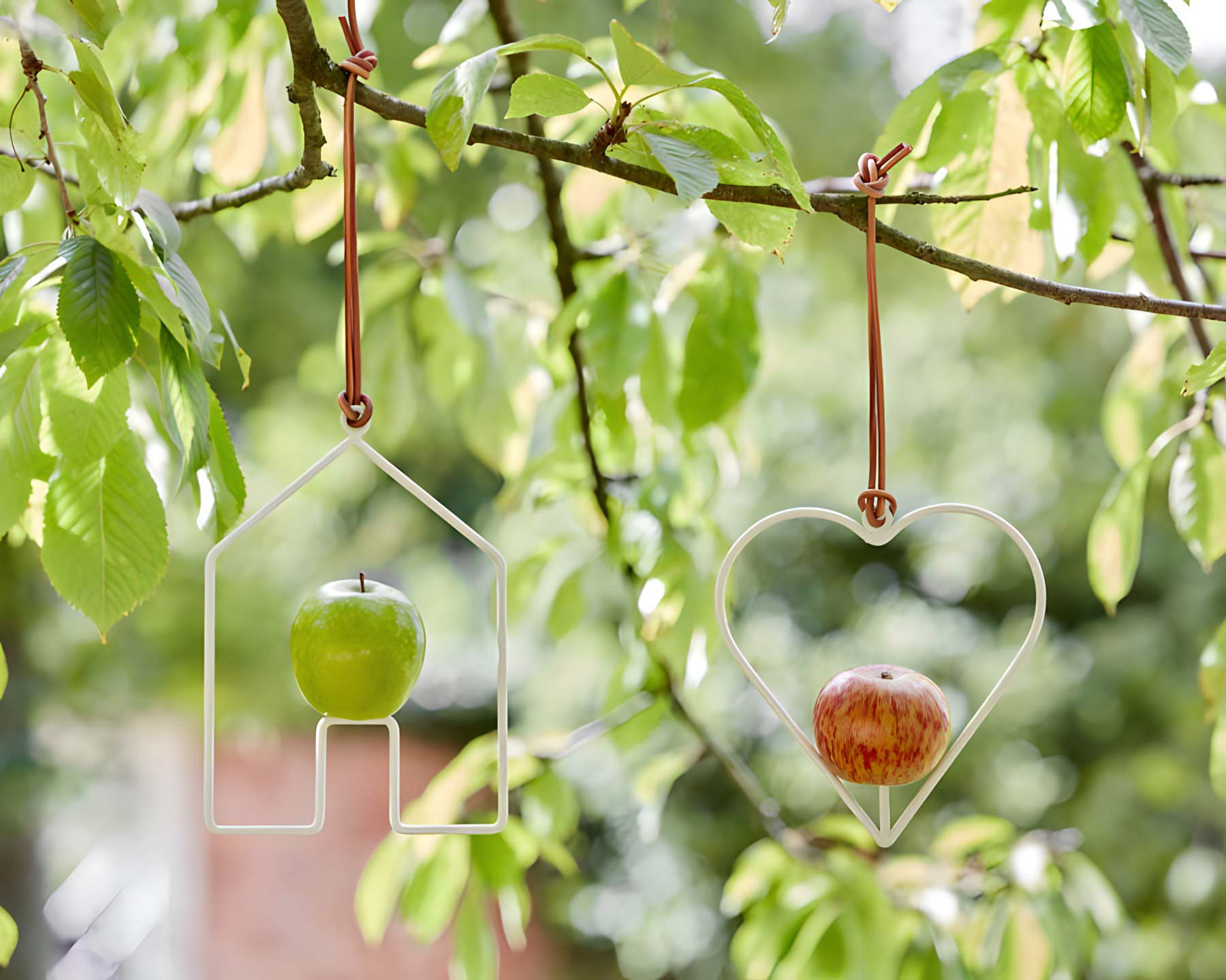 Apple Bird Feeders by Sophie Conran available in 2 designs - House and Heart