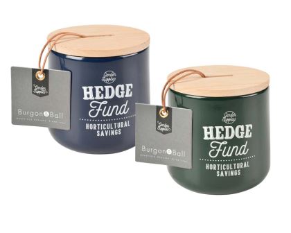 Hedge Fund Money Boxes in Atlantic Blue and Frog - Burgon and Ball