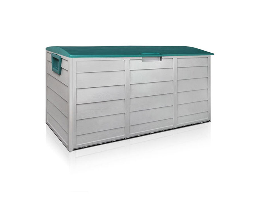 Outdoor storage box 290 litre - green accent