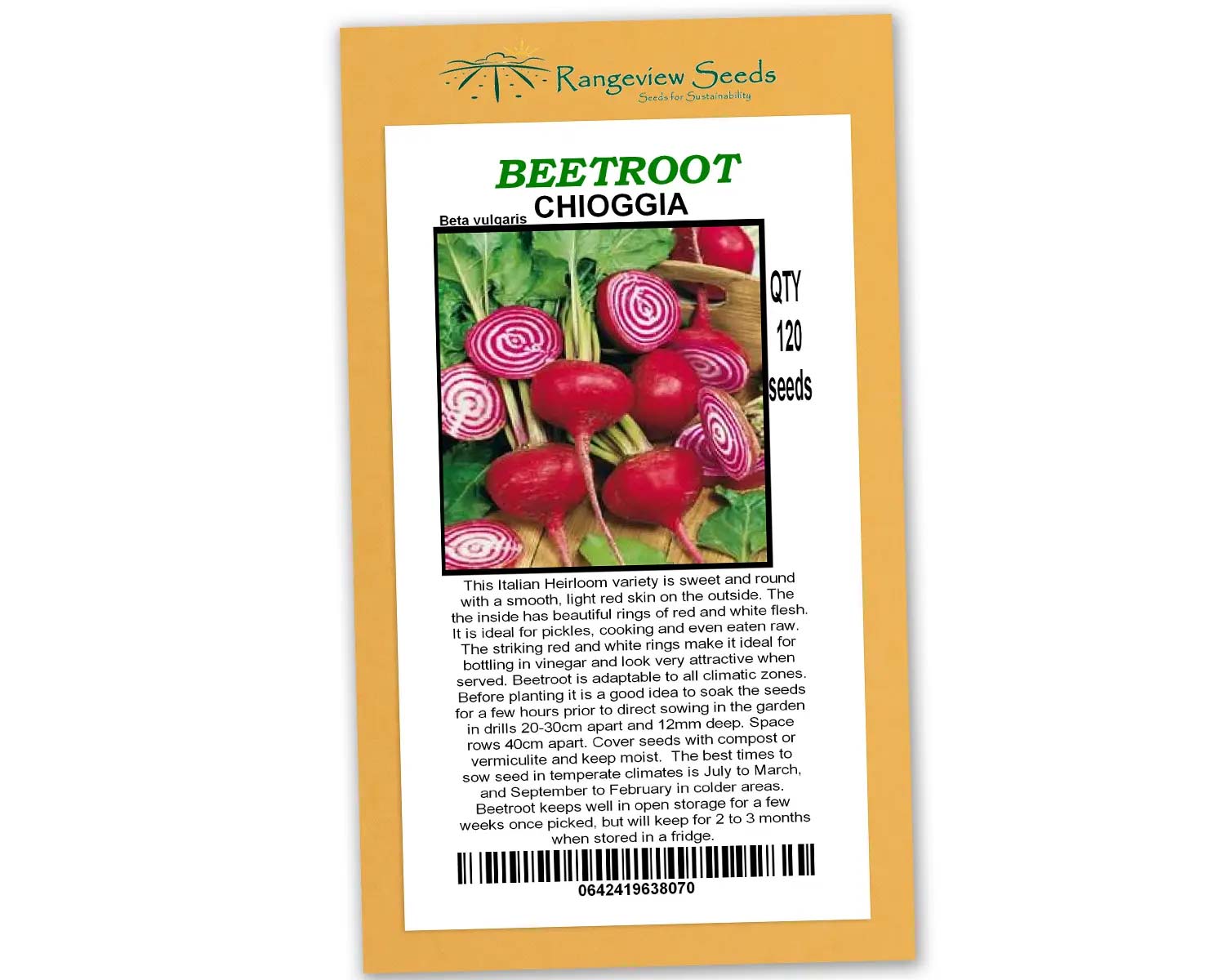 Beetroot Chioggia seeds from Rangeview of Tasmania