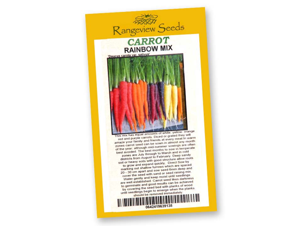 Carrot Rainbow Mix - Rangeview Seeds of Tasmania