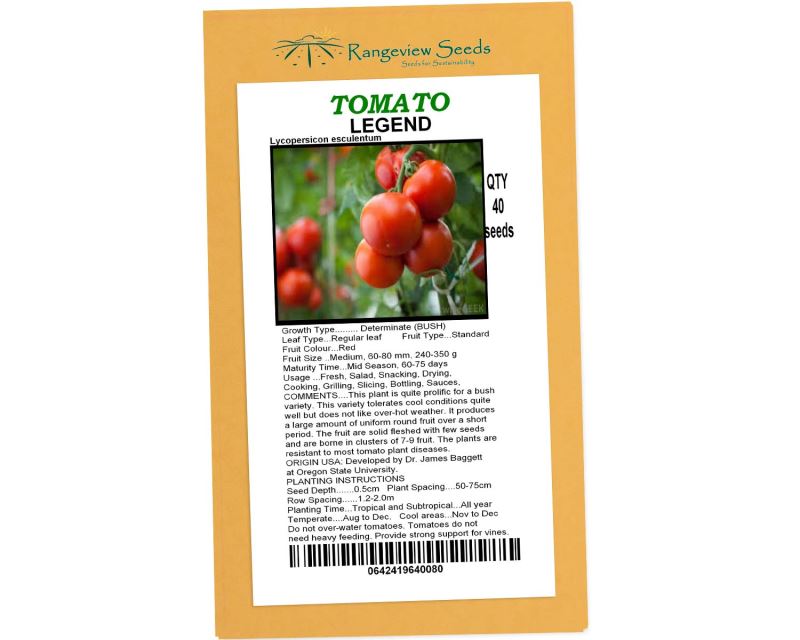 Tomato Legend - Rangeview Seeds, Tasmania